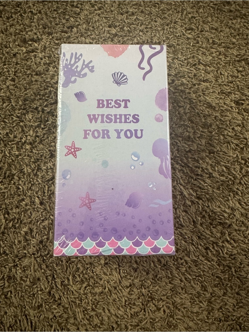 Best Wishes For You Decorative Gift Box - Purple Ombre Sea Design